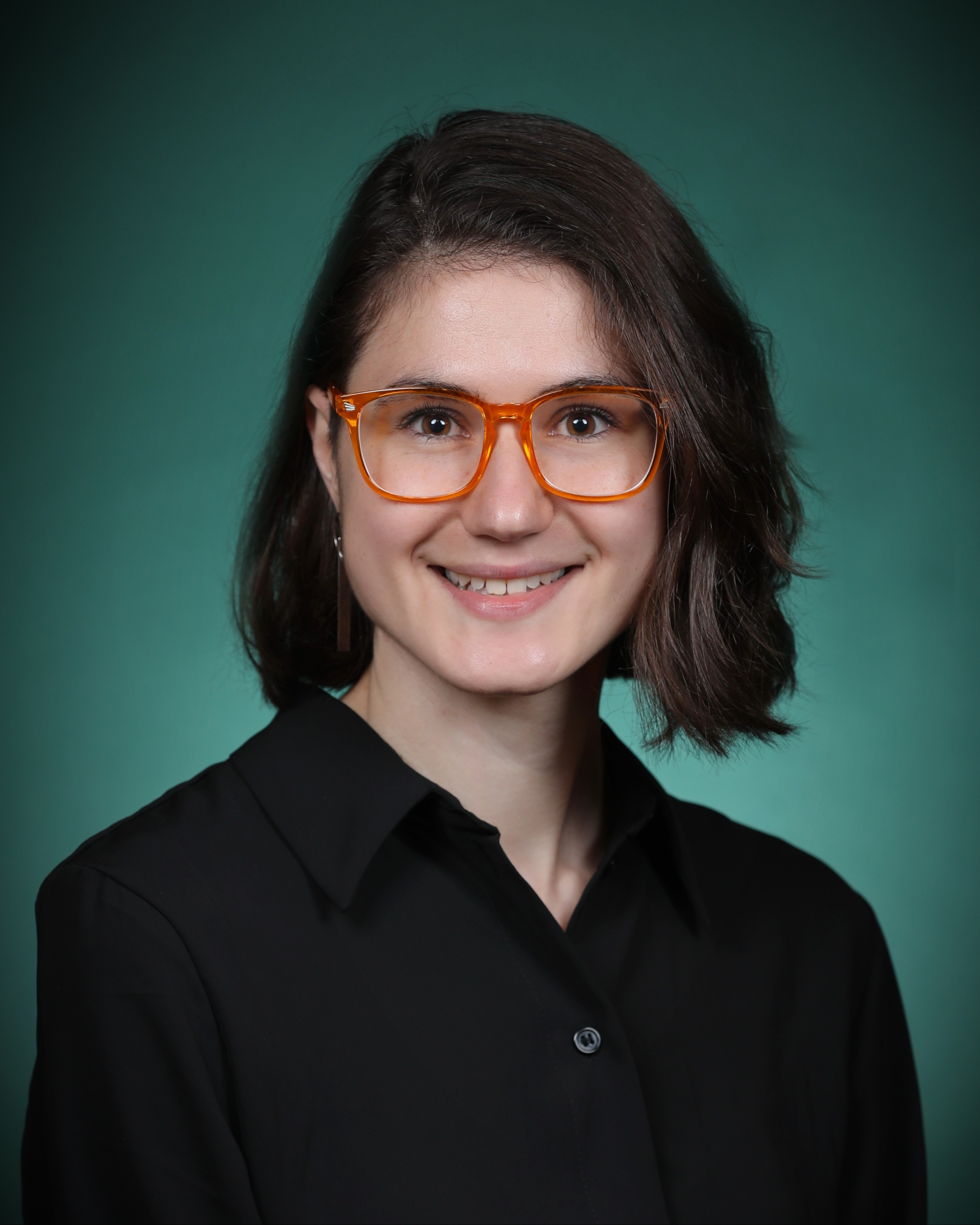 smiling woman with glasses 