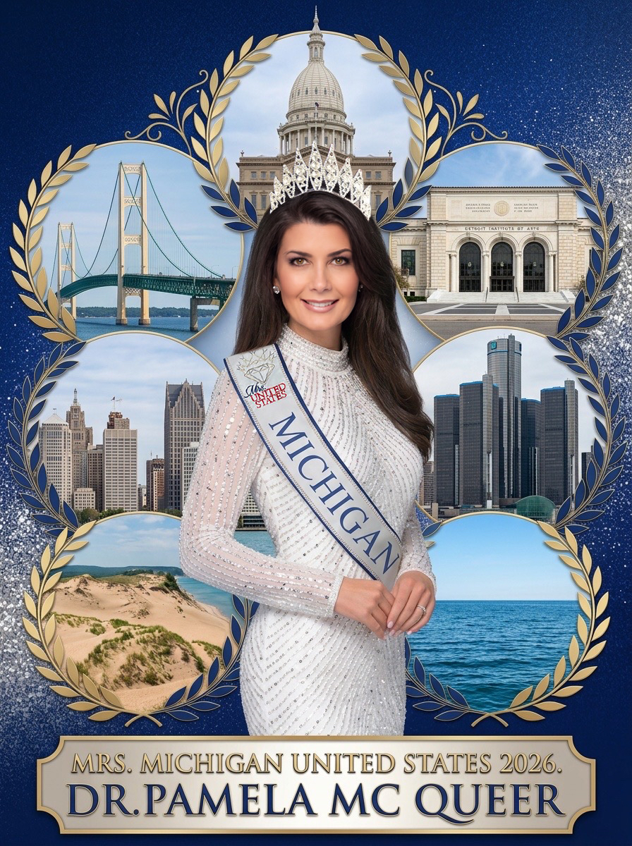 Smiling woman in pageant attire